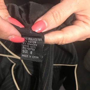 Black with caramel suit, size 8